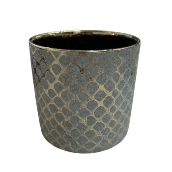 Kerámiakaspó (zöld-arany buborékm.)